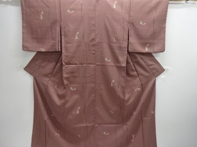 JAPANESE KIMONO / KOMON / WAVY STRIPE & PINE